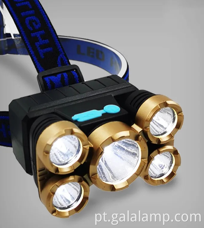 Faróis recarregáveis USB multiuso para acampar e pescar